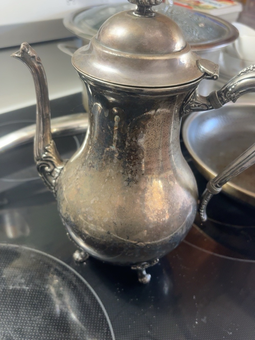 Ornate Silver-Tone Coffee Pot - Classic Serveware Accent